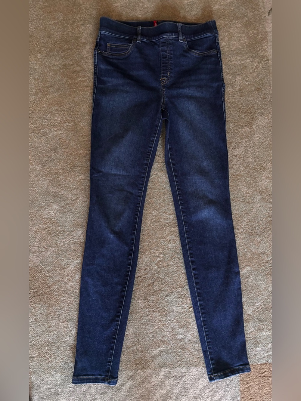 SPANX Skinny Jeans Dark Wash Pull On Jeggings Medium Tall